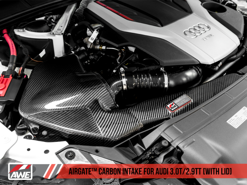 AWE Tuning Audi B9/B9.5 S4/S5/RS5 3.0T Carbon Fiber AirGate Intake w/ Lid - Mammoth Racing -