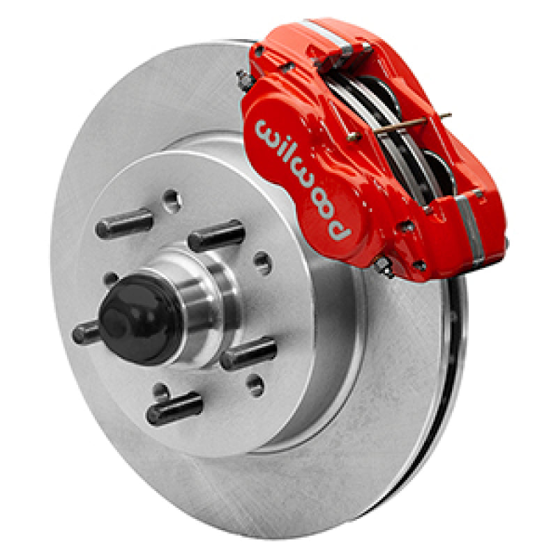 Wilwood 55-57 Chevy Bel Air Dynalite 4 Classic Kit, 5x4.75in Hub - Red - My Store