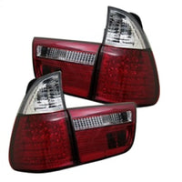 Spyder BMW E53 X5 00-06 4PCS LED Tail Lights Red Clear ALT-YD-BE5300-LED-RC - Mammoth Racing -