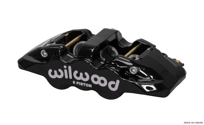 Wilwood Caliper-Aero6-L/H - Black 1.62/1.12/1.12in Pistons 1.25in Disc - Mammoth Racing -