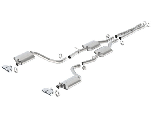 Borla 15-16 Dodge Challenger R/T 5.7L Dual Rectangle Angle Cut Dual Split Rear Exit S-Type Exhaust - My Store