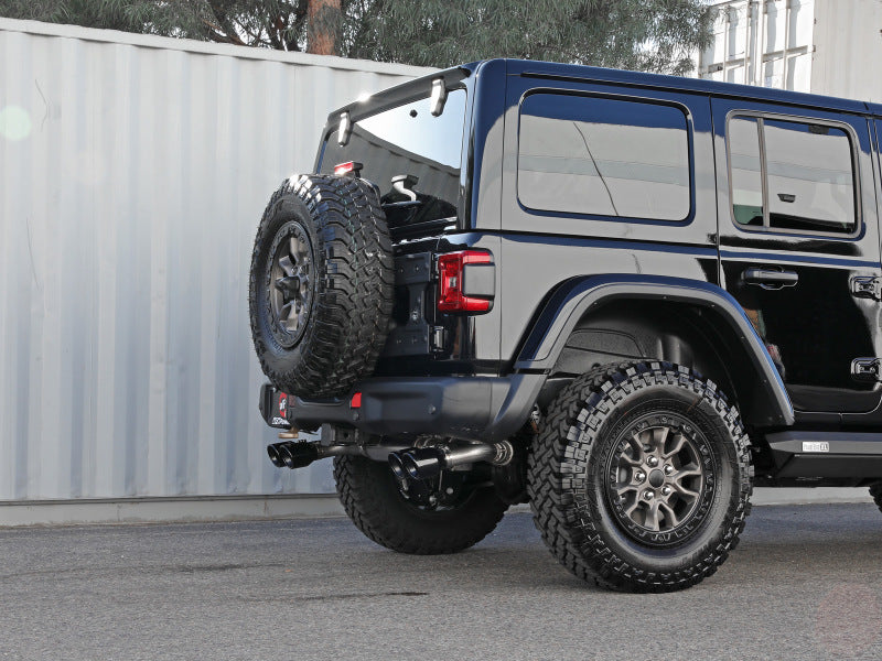 aFe Vulcan Series 2.5in 304SS Cat-Back Exhaust 2021+ Jeep Wrangler 392 6.4L w/ Black Tips - Mammoth Racing -