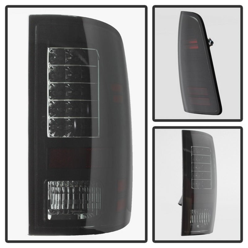 Spyder Dodge Ram 1500 09-14 LED Tail Lights Incandescent- Blk Smke ALT-YD-DRAM09-LED-BSM - Mammoth Racing -