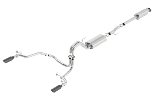 Borla 15-17 Ford F-150 2.7L/ 3.5L EcoBoost/ 5.0L V8 Rear Exit S-Type Catback Exhaust Black Chrome - My Store
