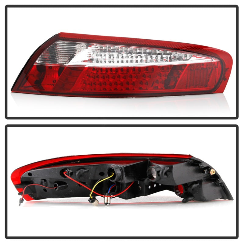 Xtune Porsche 911 996 ( Non 4S. Turbo. GT3 ) 99-04 LED Tail Lights Red Clear ALT-ON-P99699-LED-RC - Mammoth Racing -