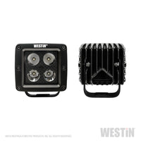 Westin HyperQ LED Auxiliary Lights 3in x 3in cube 20w Flood - Black - Mammoth Racing -