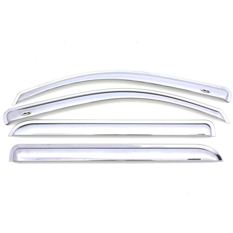 AVS 10-18 Toyota 4Runner Ventvisor Outside Mount Front & Rear Window Deflectors 4pc - Chrome - Mammoth Racing -