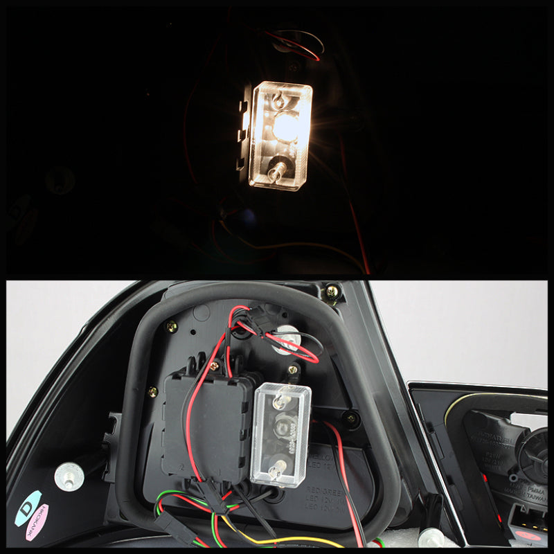 Spyder BMW E46 00-03 2Dr Coupe Light Bar LED Tail Lights Blk ALT-YD-BE4600-LBLED-BK - Mammoth Racing -