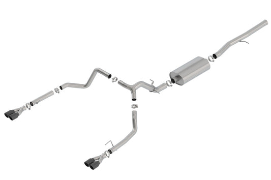 Borla 19 Chevrolet Silverado/GMC Sierra 1500 6.2L SS Touring Catback Exhaust - Black Chrome Tips - My Store