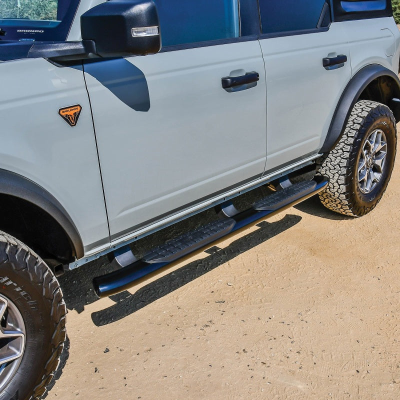 Westin 21-22 Ford Bronco (4-Door) PRO TRAXX 5 Oval Nerf Step Bars - Textured Black - Mammoth Racing -
