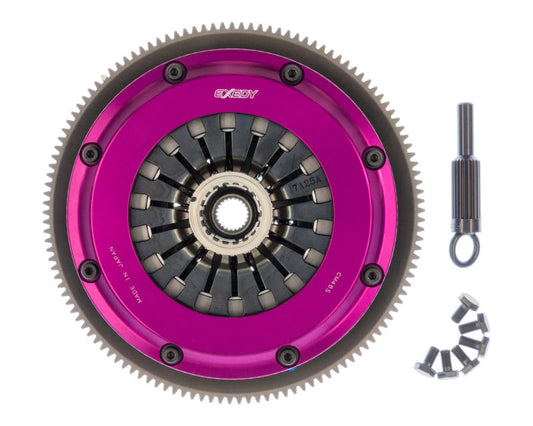 Exedy 1993-1995 Mazda Rx-7 R2 Hyper Twin Carbon-D Clutch Sprung Center Disc Pull Type Cover - Mammoth Racing -