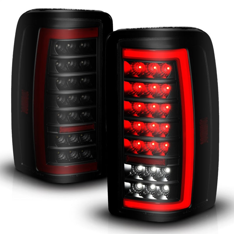 ANZO 00-06 Chevrolet Tahoe / GMC Yukon Full LED Taillights w/ Lightbar Black Housing/Smoke Lens - Mammoth Racing -