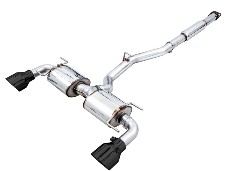 AWE Subaru BRZ/ Toyota GR86/ Toyota 86 Touring Edition Cat-Back Exhaust- Diamond Black Tips - Mammoth Racing -
