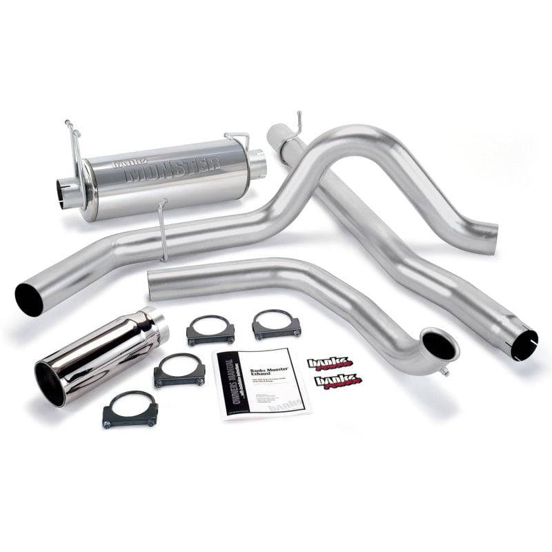 Banks Power 99-03 Ford 7.3L Monster Exhaust System - SS Single Exhaust w/ Chrome Tip - Mammoth Racing -