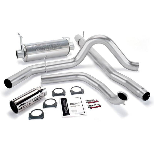 Banks Power 99-03 Ford 7.3L Monster Exhaust System - SS Single Exhaust w/ Chrome Tip - Mammoth Racing -
