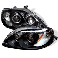 Spyder Honda Civic 99-00 Projector Headlights LED Halo Black High H1 Low H1 PRO-YD-HC99-AM-BK - Mammoth Racing -