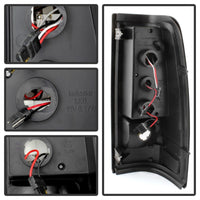 Xtune 03-06 Silverado 1500/2500 (Will Not Fit Stepside) LED Tail Lights Black ALT-ON-CS03-LED-BK - Mammoth Racing -