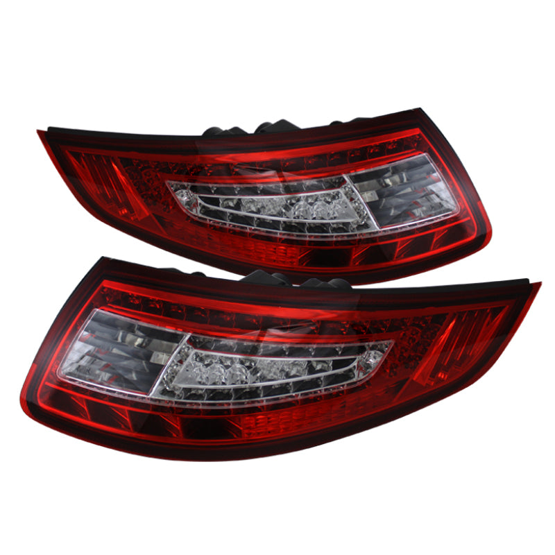 Xtune Porsche 911 997 05-08 LED Tail Lights Red Clear ALT-ON-P99705-LED-RC - Mammoth Racing -