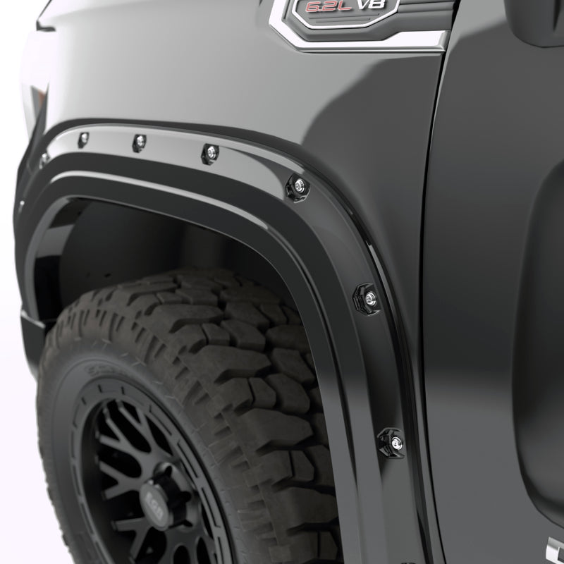 EGR 19-23 Gmc Sierra 1500 Painted To Code Traditional Bolt-On Look Fender Flares Black Set Of 4 - Mammoth Racing -