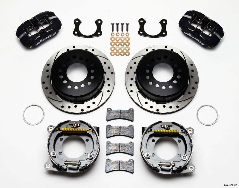 Wilwood Dynapro Low-Profile 11.00in P-Brake Kit Drilled Small Ford 2.66in Offset - Mammoth Racing -