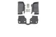 BedRug 07-10 Jeep JK 2Dr Front 3pc BedTred Floor Kit (Incl Heat Shields) - Mammoth Racing -