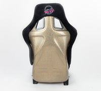 NRG FRP Bucket Seat ULTRA Edition - Large (Black Alcantara/Gold Glitter Back) - My Store