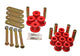 Energy Suspension 64-73 Ford Mustang Red Heavy Duty Shackle Set - Mammoth Racing -