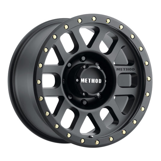 Method Mr309 Grid 17x8.5 0mm Offset 8x6.5 130.81mm CB Matte Black Wheel - Mammoth Racing -
