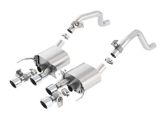 Borla 14-15 Chevy Corvette C7 6.2L RWD w/AFM &NPP S-Type Dual Round Rolled Center Rear Exit Exhaust - My Store