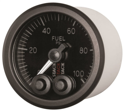 Autometer Stack Instruments Pro Control 52mm 0-100 PSI Fuel Pressure Gauge - Black (1/8in Nptf Male) - My Store