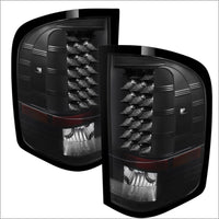Xtune Chevy Silverado 07-13 LED Tail Lights Black ALT-JH-CS07-LED-BK - Mammoth Racing -