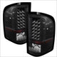 Xtune Chevy Silverado 07-13 LED Tail Lights Black ALT-JH-CS07-LED-BK - Mammoth Racing -