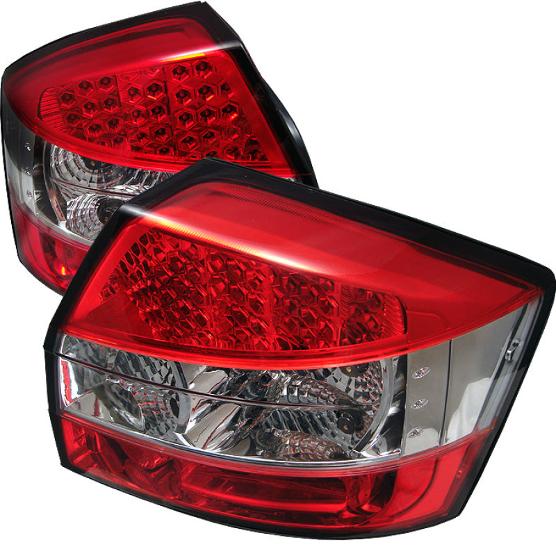 Spyder Audi A4 02-05 LED Tail Lights Red Clear ALT-YD-AA402-LED-RC - Mammoth Racing -