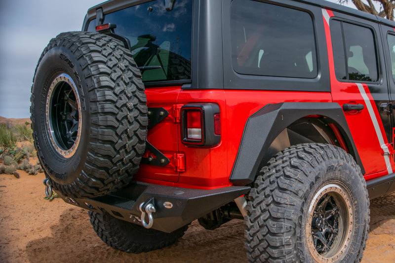 DV8 Offroad 2018+ Jeep Wrangler JL Tailgate Mounted Tire Carrier - Mammoth Racing -