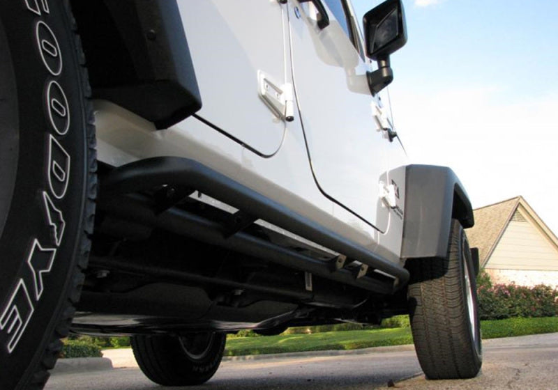 N-Fab RKR Rails 07-17 Jeep Wrangler JK 4 Door All - Tex. Black - 1.75in - Mammoth Racing -