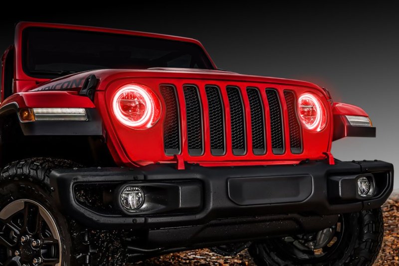 ORACLE Lighting Jeep Wrangler JL/Gladiator JT LED Surface Mount Headlight Halo Kit - Mammoth Racing -