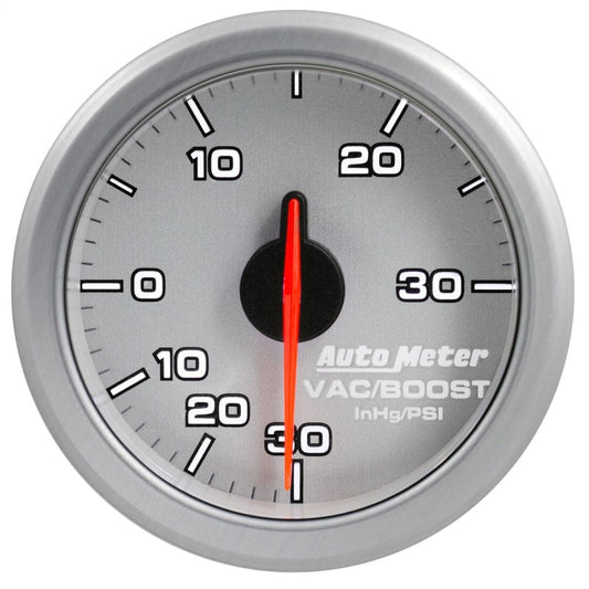 Autometer Airdrive 2-1/6in Boost/Vac Gauge 30in Hg/30 PSI - Silver - My Store