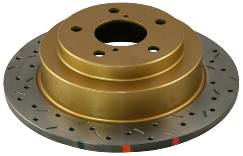 DBA 02-06 WRX / 98-07 Impreza 2.5L RS Rear Drilled & Slotted 4000 Series Rotor - Mammoth Racing -