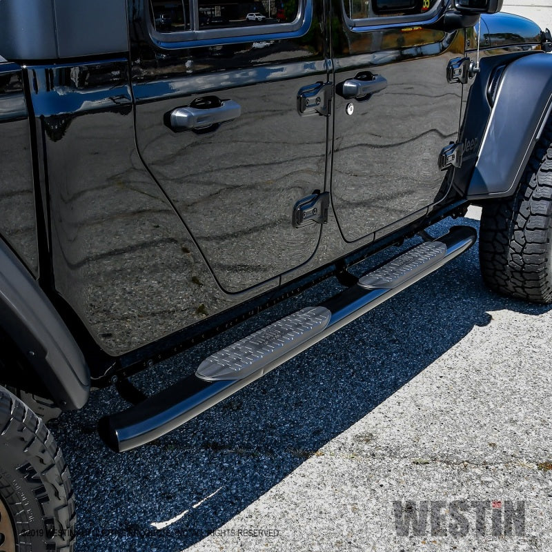 Westin 2020 Jeep Gladiator PRO TRAXX 5 WTW Oval Nerf Step Bars - Black - Mammoth Racing -