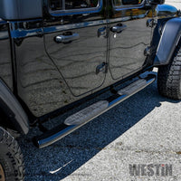Westin 2020 Jeep Gladiator PRO TRAXX 5 WTW Oval Nerf Step Bars - Black - Mammoth Racing -