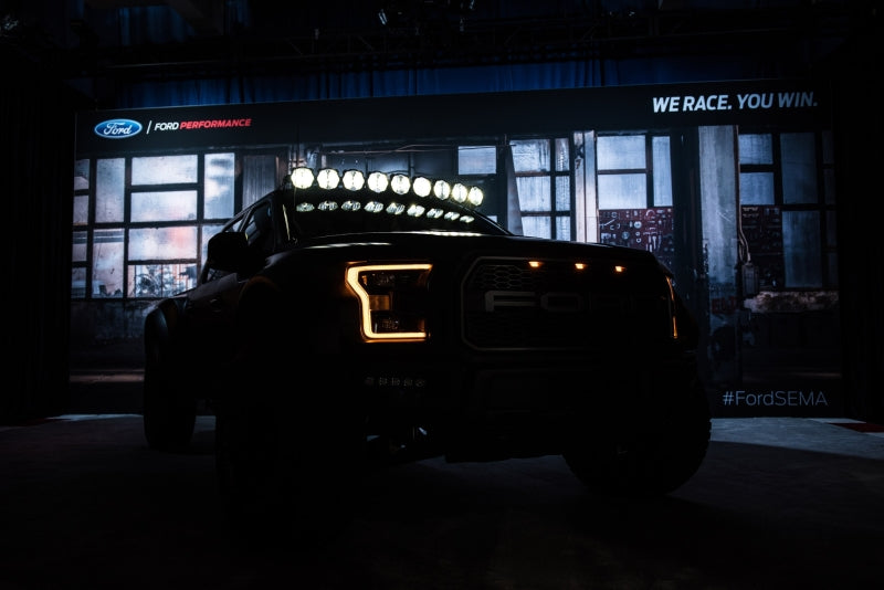 KC HiLiTES 17-18 Ford Raptor 57in. Pro6 Gravity LED 9-Light 180w Combo Beam Overhead Light Bar Sys - Mammoth Racing -
