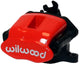 Wilwood Caliper-Combination Parking Brake-Pos 6-L/H-Red 41mm piston .81in Disc - Mammoth Racing -