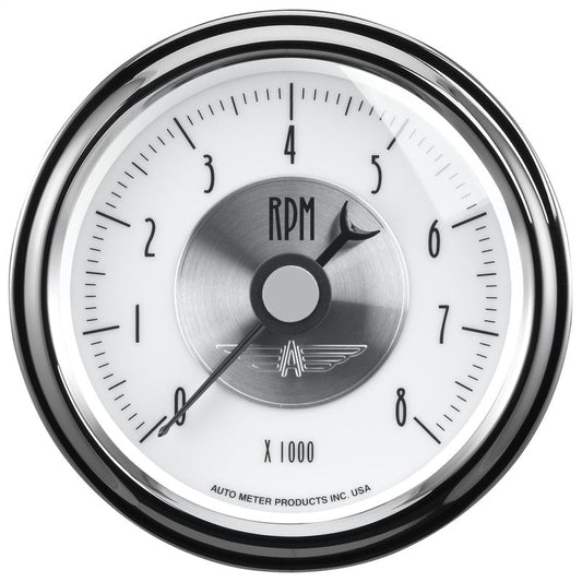 Autometer Prestige Pearl Series - Tachometer 3 3/8in 8K RPM In-Dash - My Store