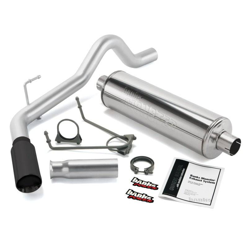 Banks Power 00-06 Toyota 3.4/4.0/4.7L Tundra Monster Exhaust System - SS Single Exhaust w/ Black Tip - Mammoth Racing -