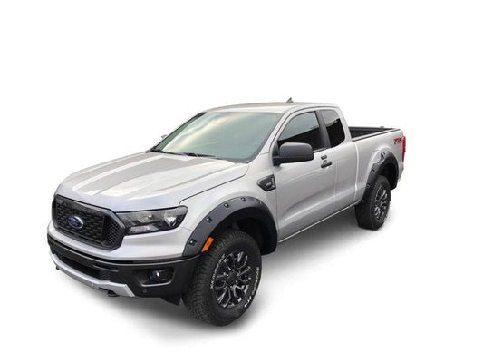 Bushwacker 2019 Ford Ranger Pocket Style Flares 4pc SuberCab 72in Bed - Black - Mammoth Racing -