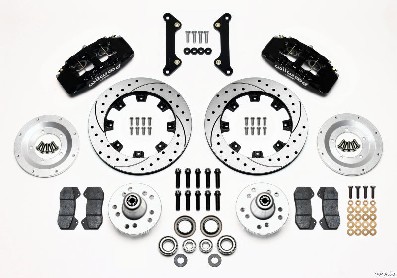 Wilwood Dynapro 6 Front Hub Kit 12.19in Drilled 70-78 Camaro - Mammoth Racing -