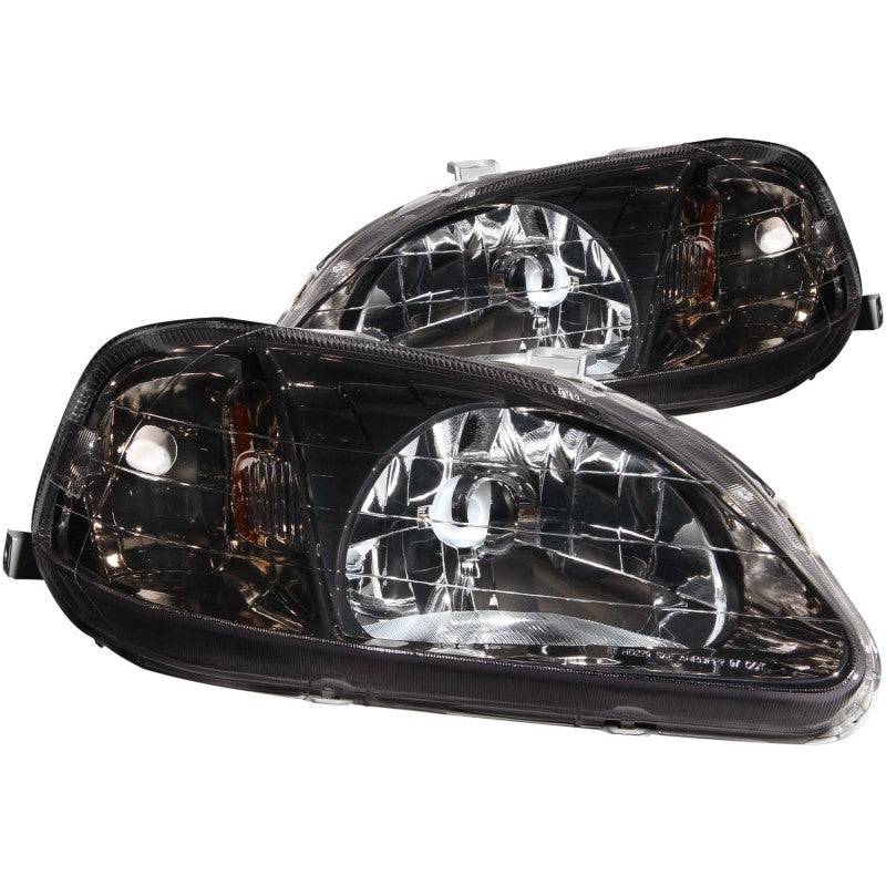 ANZO 1999-2000 Honda Civic Crystal Headlights Gun-Metal Gray - My Store