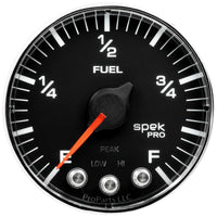 Autometer Spek-Pro Gauge Fuel Level 2 1/16in 0-270 Programmable Blk/Chrm - My Store