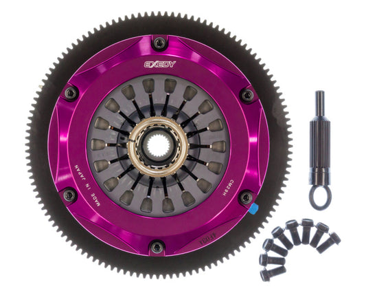 Exedy 2004-2014 Subaru Impreza WRX STI H4 Hyper Twin Cerametallic Clutch Sprung Center Disc Pull - Mammoth Racing -