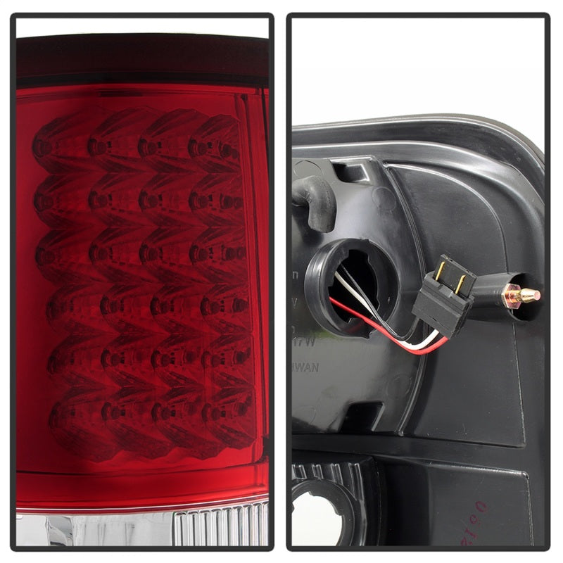 Xtune Ford F150 Styleside 04-08 LED Tail Lights Red Clear ALT-ON-FF15004-LED-RC - Mammoth Racing -